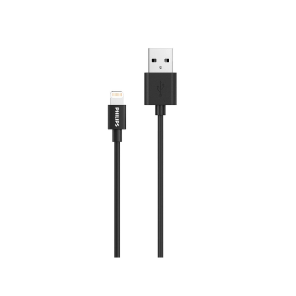 Picture of Philips DLC3104V USB A to Lightning MFI 1.2m cable - Black 