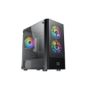 Picture of PC Case Xigmatek Oreo Mini Tower Tempered Glass 3x RGB Fans - Black