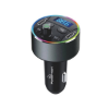 Picture of Car Charger & FM Transmitter Powertech PT-1027 2x Type-C 40W PD Bluetooth 5.0 RGB - Black