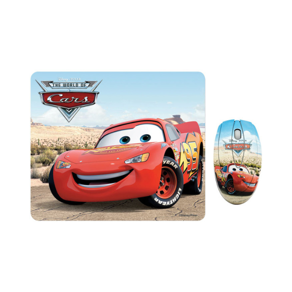 Picture of Wired Mouse Disney Cars Optical 1000dpi + Mousepad - Multicolor