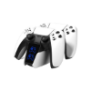 Εικόνα της Βάση Φόρτισης ROAR RR-0020 για 2x PS5 Dualsense Gamepad (pin-to-pin) - Λευκό