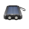 Picture of Powerbank Goobay 49216 8000mAh 2 USB ports with built-in flashlight and solar charging panel- Black 