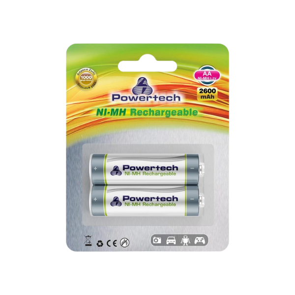 Picture of Powertech Rechargeable AA batteries 2600mAh 2pcs LR06 