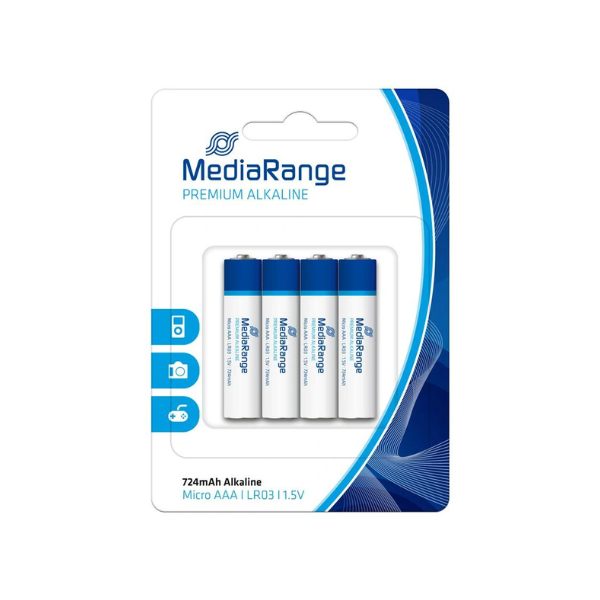 Picture of MediaRange batteries Premium Alkaline AAA 4pcs LR03 