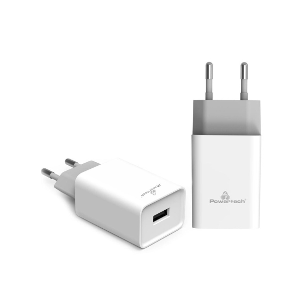 Picture of Wall Charger PowerTech PT-780 1x USB 20W Q.C 3.0 - White