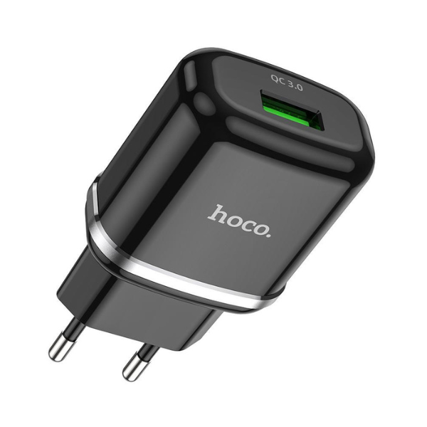 Picture of Wall charger Hoco N3 1x USB 18W PD - Q.C 3.0 - Black 