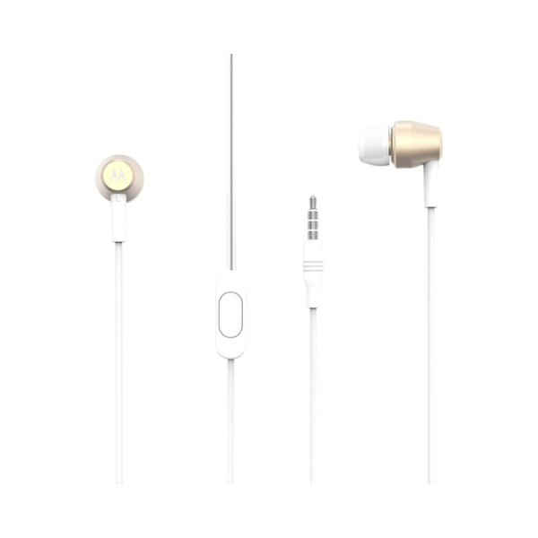 Picture of Motorola Wired Headphones 3.5mm Pace 200 - White / Gold