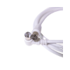 Picture of Coaxial antenna cable Osio OSK-1330 Male/Male with female adapter 2.5m 75 Ω - White