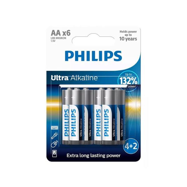 Εικόνα της Philips Μπαταρίες Ultra Alkaline AA 6τμχ LR6