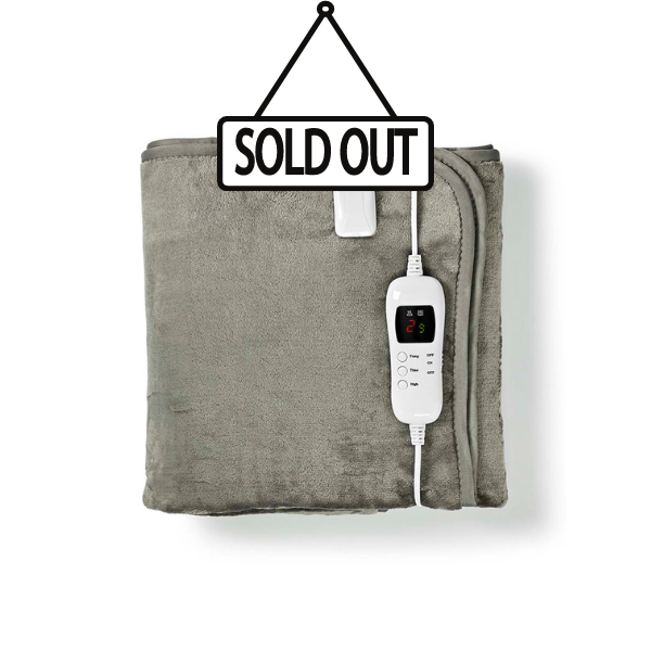 Picture of Electric Heated Blanket Single 60W with Timer 150x80cm - Grey