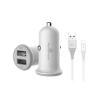 Picture of Car Charger Powertech PT-772 2x USB-A 17W - White