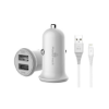 Picture of Car Charger Powertech PT-774 2x USB-A 17W - White