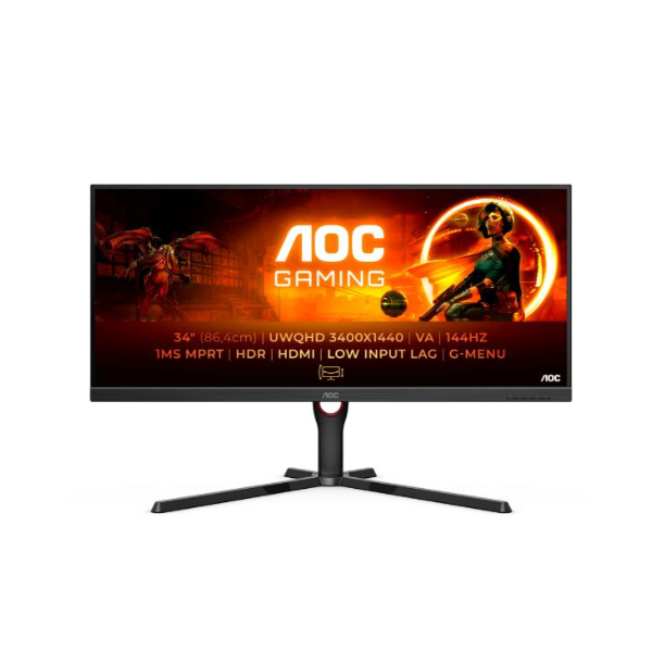 Picture of Gaming Monitor AOC U34G3XM/EU 34'' LED VA UWQHD 3440 x 1440 FreeSync Premium