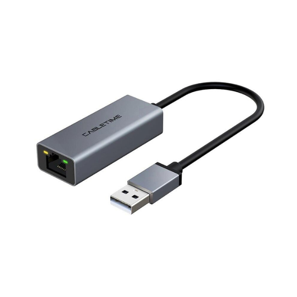 Picture of Network Adapter Cabletime AML100 USB 2.0 to Ethernet 0.15m 100Mbps