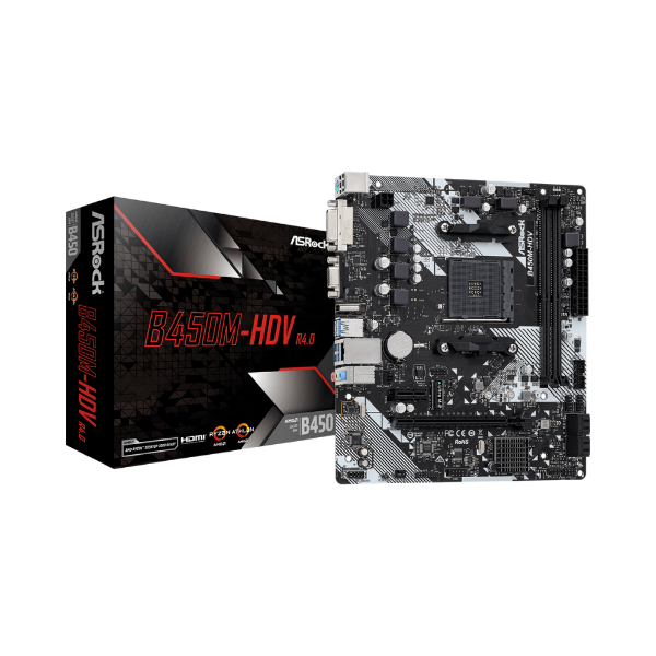 Εικόνα της AsRock Motherboard AMD AM4 B450M-HDV R4.0 DDR4 M-ATX