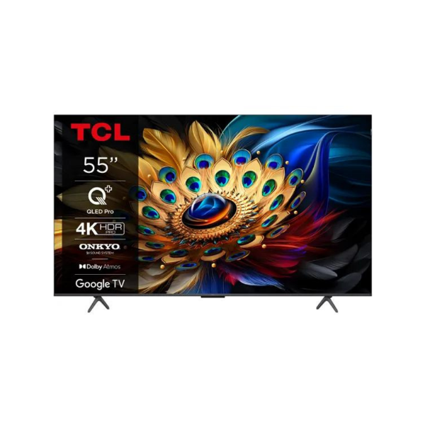 Εικόνα της TCL 55C61B Τηλεόραση Smart TV 55" 4K QLED DVB-T2/C/S2 Google TV & Game Master 3.0 - Μεταλλικό