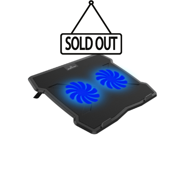 Picture of Base & Cooling for Laptop up to 15.6" Powertech PT-930 12.5cm fan x2, Blue LED