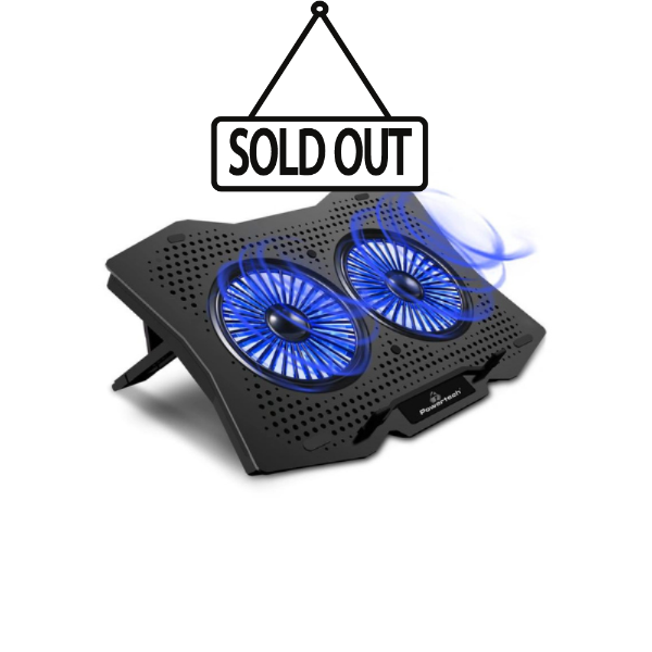 Εικόνα της Βάση & Ψύξη για Laptop έως 18" Powertech PT-929 11cm fan x2, Blue LED