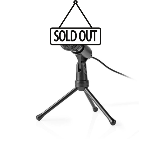 Picture of Wired microphone Nedis MICTJ100BK  with tripod