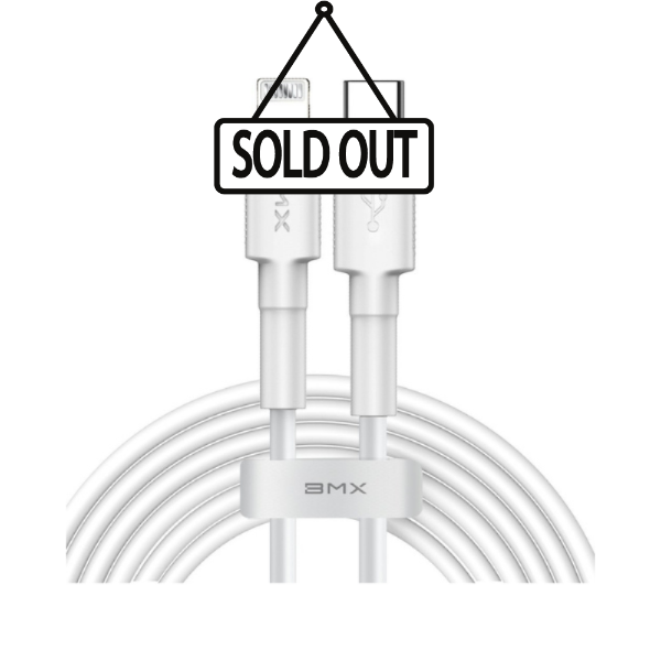 Picture of Baseus BMX Mini White Type-C to Lightning 18W MFi PD cable for iPhone/iPad 1.8m - White