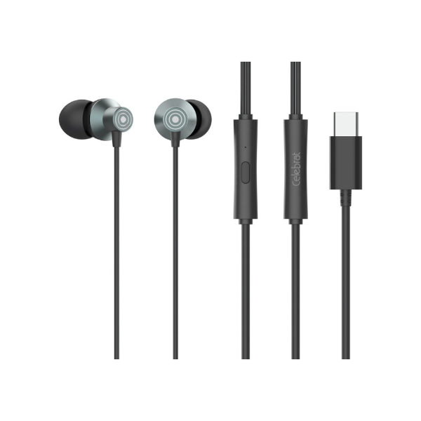 Picture of Celebrat USB Type-C Wired Headphones D15 - Black