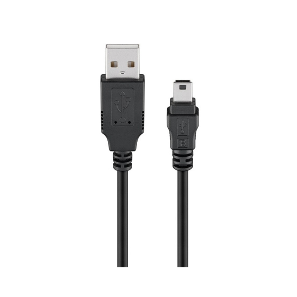 Εικόνα της Goobay Καλώδιο USB A 2.0 σε USB Type-B mini 1.8m 50767 - Μαύρο  