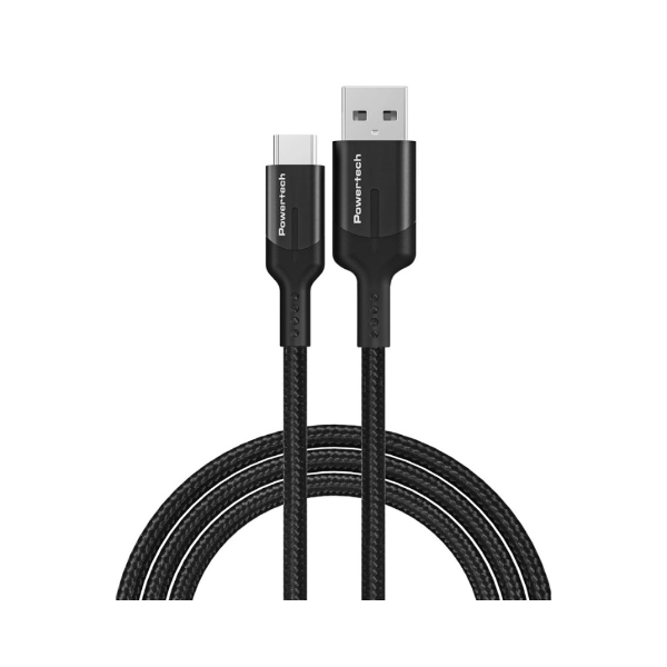 Εικόνα της Powertech Καλώδιο USB A σε USB Type-C 1m PTR-0134 - Μαύρο