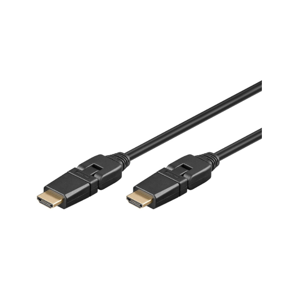 Εικόνα της Goobay Καλώδιο 360° HDMI 2.0 4K/60Hz 1.5m 61283 - Μαύρο 