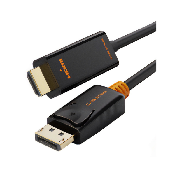 Εικόνα της Cabletime Καλώδιο DisplayPort σε HDMI 1080p/60Hz CT-AV585  - Μαύρο