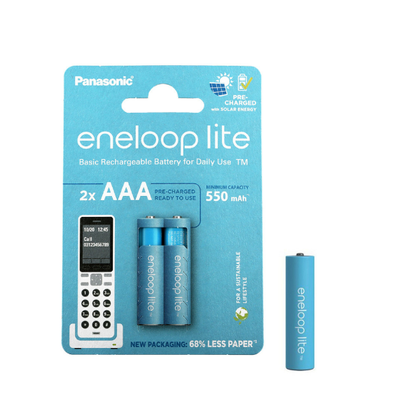 Picture of Panasonic Rechargeable Batteries Eneloop Lite AAA 500mAh 2pcs HR03 